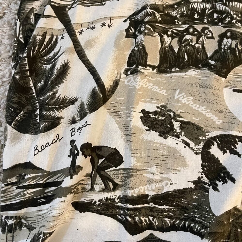 Hana Bay Island Style Rayon Aloha Shirt Scenic Print (M) - Picture 4 of 8